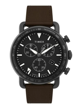 Timex Port Chronograph hnědé 42mm pánské analogové hodinky