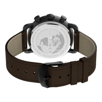 Timex Port Chronograph hnědé 42mm pánské analogové hodinky
