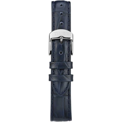 Timex Waterbury modré dámské analogové hodinky s koženým řemínkem