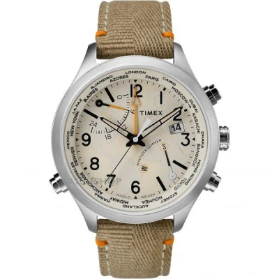 TIMEX The Waterbury World Time, s textilním řemínkem TIMEX The Waterbury World Time, s textilním řemínkem