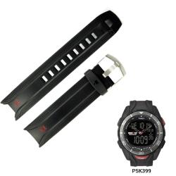 Timex Timex originálny gumový remienok čierny