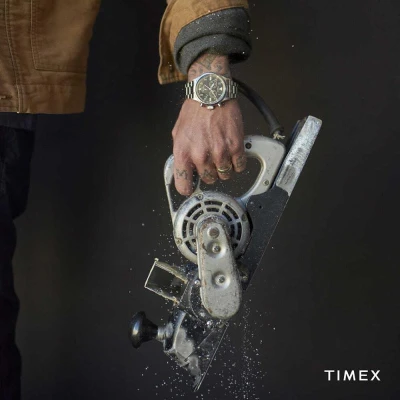 Timex Waterbury Traditional Chronograph, s ocelovým řemínkem