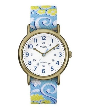 Timex Weekender Reversible Floral Gold dámské analogové hodinky