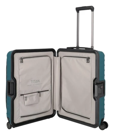 Titan Litron Frame S Front pocket petrolejový kabinový kufr
