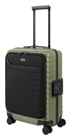 Titan Overseas S Front pocket zelený kabinový kufr