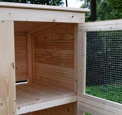 TOHOS Dřevěná králíkárna se 4 kotci