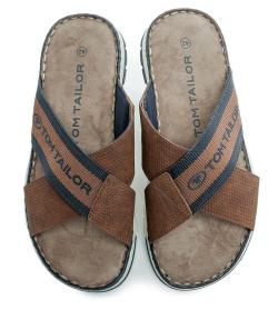 Tom Tailor 7480210004 hnědé pánské nazouváky