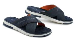 Tom Tailor 7480210004 modré pánské nazouváky