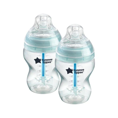 Tommee Tippee Kojenecká lahev ANTI-COLIC transparentní tyrkysová