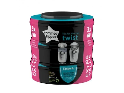 Tommee Tippee Sangenic Náhradní kazeta Twist univerzální, 3 ks Tommee Tippee Sangenic Náhradní kazeta Twist univerzální, 3 ks