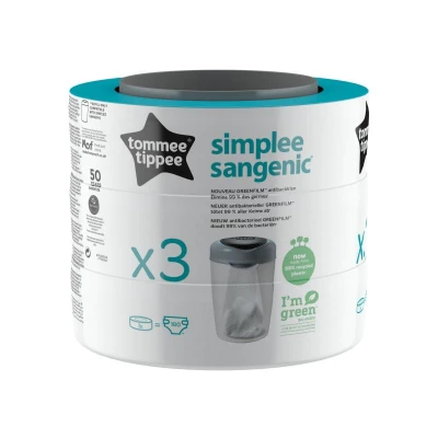 Tommee Tippee Sangenic Simplee náhradní kazety, 3ks Tommee Tippee Sangenic Simplee náhradní kazety, 3ks