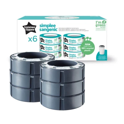 Tommee Tippee Sangenic Simplee náhradní kazety, 6 ks Tommee Tippee Sangenic Simplee náhradní kazety, 6 ks