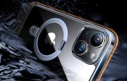 Torras Pouzdro na telefon UPRO Ostand Clear pro iPhone 15 (průhledné)