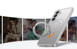 Torras Pouzdro na telefon Ostand Spin Series pro Samsung S25 (transparentní)