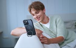 Torras Pouzdro Ostand Pro pro iPhone 16 Pro (modré)