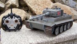 Torro RC tank German Tiger I IR 1:16 šedý 2,4 Ghz RTR, proporcionální