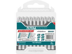 TOTAL TOOLS Hroty, sada, 10ks PH2,50mm