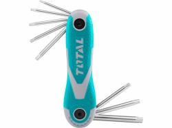 TOTAL-TOOLS Klíče TORX, kapesní sada, 8ks, CrV, industrial TOTAL-TOOLS Klíče TORX, kapesní sada, 8ks, CrV, industrial