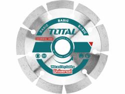 TOTAL-TOOLS Kotouč diamantový řezný, segmentový, suché i mokré řezání, 125mm