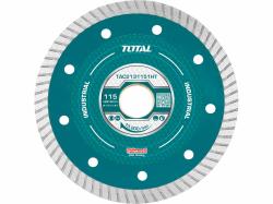 TOTAL-TOOLS Kotouč diamantový řezný, ultra tenký, mokré řezání, 115mm, industrial TOTAL-TOOLS