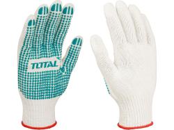TOTAL-TOOLS Rukavice pletené bílé, vel. 10 (XL)