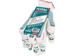 TOTAL-TOOLS Rukavice pletené bílé, vel. 10 (XL)