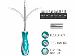 TOTAL-TOOLS Šroubovák s hroty, sada 12ks TOTAL-TOOLS Šroubovák s hroty, sada 12ks