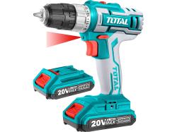 TOTAL-TOOLS Vrtací šroubovák AKU, 20V Li-ion (2x), 2000mAh TOTAL-TOOLS Vrtací šroubovák AKU, 20V Li-ion (2x), 2000mAh