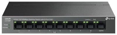 TP-Link LS109P Switch 1x LAN, 8x LAN s PoE+, 63W TP-Link LS109P Switch 1x LAN, 8x LAN s PoE+, 63W