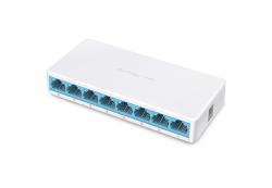 TP-Link MERCUSYS MS108, 8-port 10/100M mini Desktop Switch, 8 10/100M RJ45 ports, Plastic case