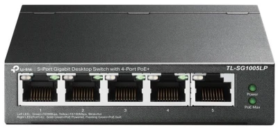 TP-Link TL-SG1005LP PoE switch 5xGLAN 4xPoE out 802.3af/at (až 30W/port) budget 40W TP-Link TL-SG1005LP PoE switch 5xGLAN 4xPoE out 802.3af/at (až 30W/port) budget 40W
