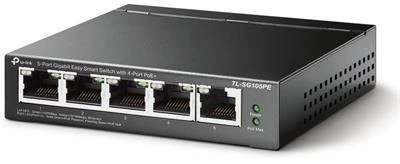 TP-Link TL-SG105PE5-Port Gigabit Easy Smart Switchwith 4-Port PoE+ budget 65W