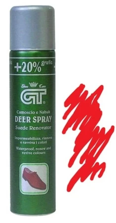 Tradigo Giovanni Šedé renovátor na semiš GT Deer Spray 250 ml POUZE červená (VÝPRODEJ)