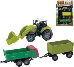 Traktor s nakladačem set se 2 vlečkami na baterie Světlo Zvuk Traktor s nakladačem set se 2 vlečkami na baterie Světlo Zvuk