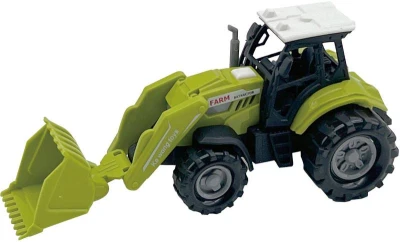 Traktor s nakladačem set se 2 vlečkami na baterie Světlo Zvuk