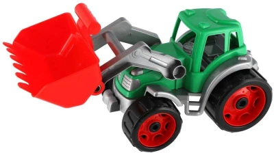 Traktor se lžící barevný nakladač na písek baby bagr volný chod 2 barvy