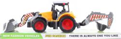 Traktor stavební pracovní stroj s nakladačem a rypadlem se 2 lžícemi Traktor stavební pracovní stroj s nakladačem a rypadlem se 2 lžícemi