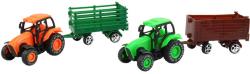 Traktor zemědělský 9cm set s vlečkou 4 druhy v krabici plast