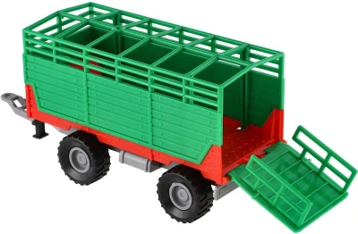 Traktor Zetor červený set s vlekem na setrvačník na baterie Světlo Zvuk
