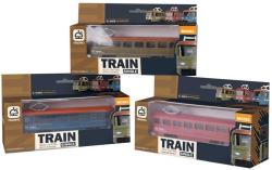 Tramvaj kovová 19cm zpětný chod na baterie 3 barvy v krabici Zvuk