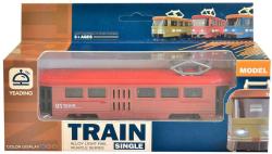 Tramvaj kovová 19cm zpětný chod na baterie 3 barvy v krabici Zvuk