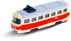Tramvaj kovová mini 8,5cm retro volný chod český design v krabičce