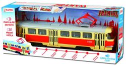 Tramvaj MHD 28cm česky hlásí zastávky funkční dveře na baterie Světlo Zvuk CZ