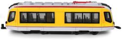 Tramvaj žlutá kovová MHD Městská hromadná doprava zpětný chod