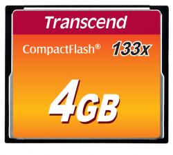 Transcend 4GB CF (133X) paměťová karta (MLC) Transcend 4GB CF (133X) paměťová karta (MLC)