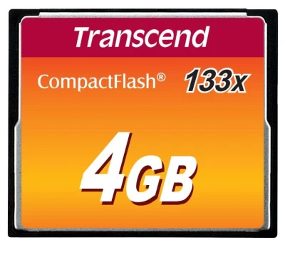 Transcend 4GB CF (133X) paměťová karta (MLC) Transcend 4GB CF (133X) paměťová karta (MLC)