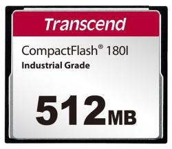 Transcend 512MB INDUSTRIAL TEMP CF180I CF CARD, (MLC) paměťová karta (SLC mode), 85MB/s R, 70MB/s W Transcend 512MB INDUSTRIAL TEMP CF180I CF CARD, (MLC) paměťová karta (SLC mode), 85MB/s R, 70MB/s W