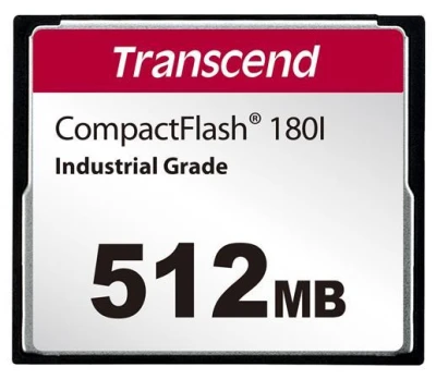 Transcend 512MB INDUSTRIAL TEMP CF180I CF CARD, (MLC) paměťová karta (SLC mode), 85MB/s R, 70MB/s W Transcend 512MB INDUSTRIAL TEMP CF180I CF CARD, (MLC) paměťová karta (SLC mode), 85MB/s R, 70MB/s W