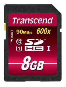 Transcend 8GB SDHC (Class 10) UHS-I 600x (Ultimate) MLC paměťová karta Transcend 8GB SDHC (Class 10) UHS-I 600x (Ultimate) MLC paměťová karta