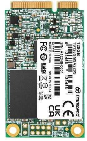 Transcend MSA220S 128GB SSD disk mSATA, SATA III 6Gb/s (3D TLC), 560MB/s R, 500MB/s W Transcend MSA220S 128GB SSD disk mSATA, SATA III 6Gb/s (3D TLC), 560MB/s R, 500MB/s W